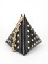 Mini Studded Detail Triangle PU Bag