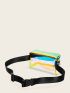 Mini Zipper Front Iridescence Fanny Pack