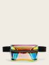 Mini Zipper Front Iridescence Fanny Pack