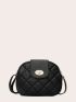 Mini Twist Lock Quilted Crossbody Bag