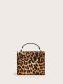 Mini Twist Lock Leopard Satchel Bag