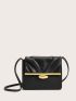 Mini Ruched Detail Flap Crossbody Bag