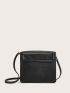 Mini Ruched Detail Flap Crossbody Bag