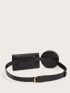 2pcs Croc Embossed Fanny Pack