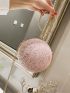 Mini Glitter Ball Evening Bag With Ring Handle