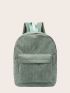 Pocket Front Corduroy Backpack