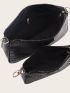 3pcs Croc Embossed Baguette Bag Set