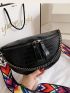 Croc Embossed Zip Front Fanny Pack