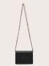 Mini Minimalist Artificial Leather Chain Crossbody Bag