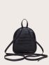 Croc Embossed Curved Top Backpack