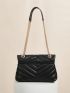 Chevron Flap Chain Shoulder Bag