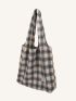 Plaid Pattern Tote Bag