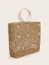 Shell Decor Straw Bag