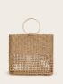 Shell Decor Straw Bag