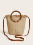 Straw Satchel Bag