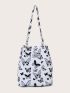 Allover Butterfly Graphic Shopper Bag