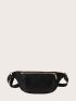 Letter Graphic Zipper Fanny Pack