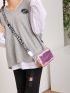 Mini Clear Letter Graphic Crossbody Bag