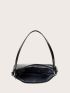 Mini Artificial Patent Leather Baguette Bag