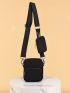 Mini Pocket Front Crossbody Bag With Purse