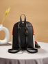 Mini Color Block Backpack With Bag Charm