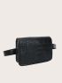 Mini Croc Embossed Belt Bag