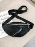 Double Zip Front Fanny Pack