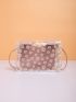 Mini Clear Daisy Floral Pattern Crossbody Bag