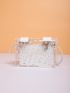 Mini Clear Daisy Floral Pattern Crossbody Bag