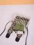 Mini Clear Daisy Floral Pattern Crossbody Bag