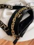 Croc Embossed Chain Decor Fanny Pack