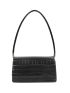 Croc Embossed Flap Shoulder Bag