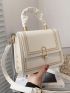 Mini Embroidered Detail Top Handle Satchel Bag