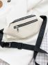 Double Zip Front Fanny Pack