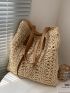 Minimalist Braided Detail Straw Bag