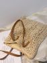 Minimalist Braided Detail Straw Bag