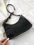 Croc Embossed Shoulder Bag