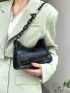 Croc Embossed Shoulder Bag