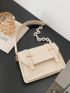 Mini Croc Embossed Chain Shoulder Bag