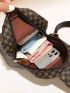 Mini Plaid Pattern Pocket Front Sling Bag