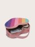 Mini Colorful Striped Pattern Chain Satchel Bag