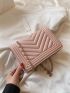 Mini Chevron Chain Crossbody Bag