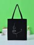 Minimalist Figure Graphic Shopper Bag