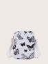 Mini Butterfly Print Crossbody Bag