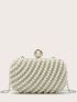 Mini Faux Pearl Decor Evening Bag