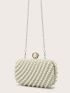 Mini Faux Pearl Decor Evening Bag