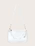 Clear Minimalist Chain Decor Shoulder Bag