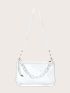 Clear Minimalist Chain Decor Shoulder Bag