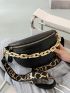 Chain Decor Braided Fanny Pack