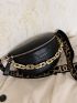 Chain Decor Braided Fanny Pack